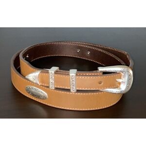 NWT Nocona Top Hand Tapered with Conchos Belt Brown - Size 44 N2476602‎ Western